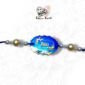 Sky Blue Resin Rakhi - Bhai Rakhi