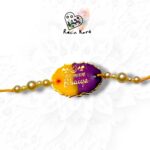 Yellow Purple Resin Rakhi - Mera Ladla Bhaiya Rakhi
