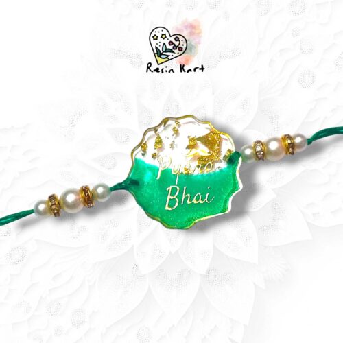 Green Resin Rakhi - Payara Bhai Rakhi
