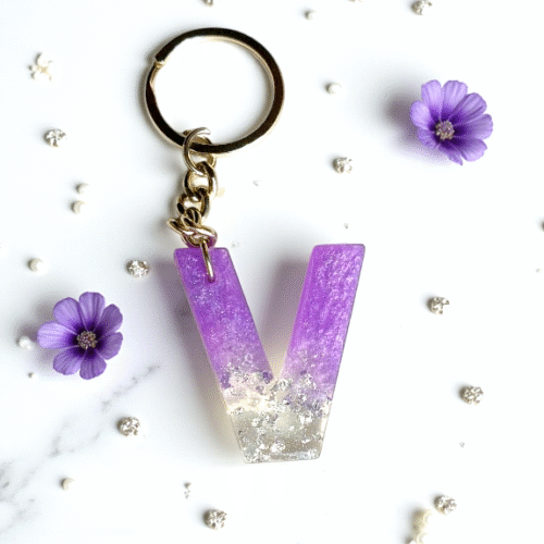 Resin Keychain Letter