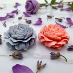 Scented Flower Candle Rose and Lavender