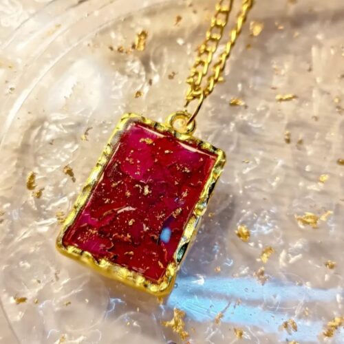 Resin Pendant (Real Rose Petals) - Image 4