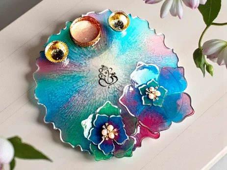 Resin Art Store - Resin Pooja Thali